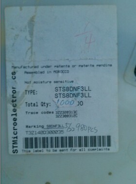 STS8DNF3LL ST SOP8 全新原装实体店现货供应