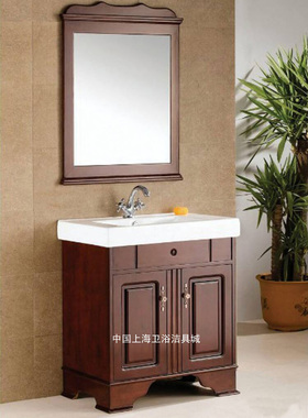 欧式美式田园浴室柜橡木浴室柜卫浴柜洗手盆柜洗脸盆柜组合SH121