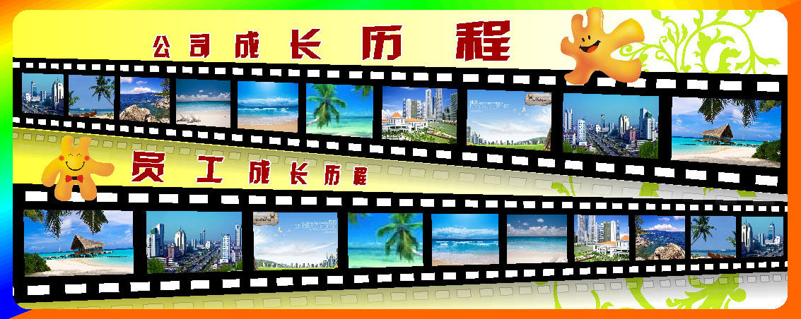 554海报印制海报展板素材66公司文化成长历程员工 个性定制