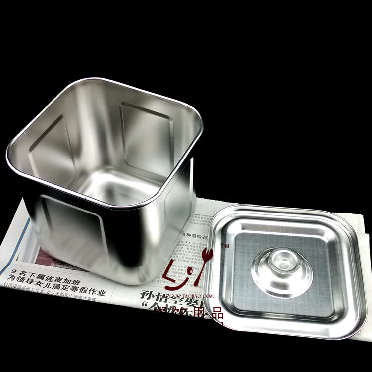 四方小桶 不锈钢奶茶糖水汤汁储物桶 方形储物瓶罐 厨房储物器皿