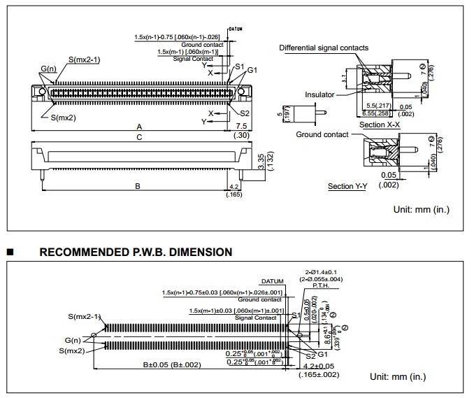 Fujitsu　板到板　夹层　连接器　FCN-268F012-G/0D