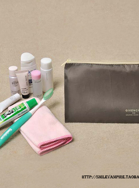 （3个）新加坡航空&纪梵*超薄轻便携收纳包旅游化妆包卡包杂物包