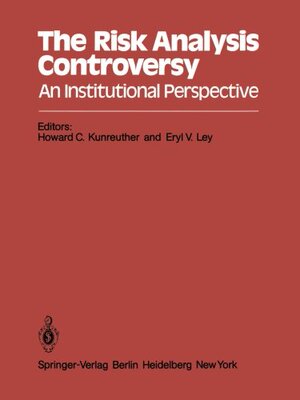 【预订】The Risk Analysis Controversy: An In...