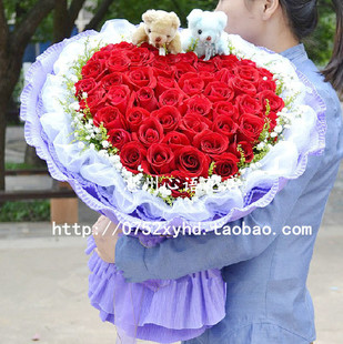 红玫瑰生日惠州鲜花速递陈江惠城区大亚湾惠阳博罗广州同城配送店
