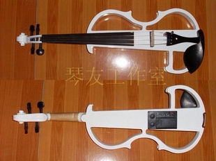 白色电子 电声小提琴A 4/4 木质小提琴 (可配无线发射器)