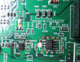 LCD40B66-P  LCD42B66-P  按键缓冲V66 电源管理12F675程序   GC32   GC38机芯  通用，    一套2个 IC : 1个按键缓冲 IC V66和1个电源管理IC 12F675写好程序  本机电源JSK4330-007的5V电压升高后，会烧坏U48.U46