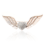 Ya na Crystal brooches, rhinestone Angel Wings clasp brooch pin Korea corsage Q0520