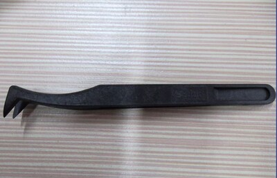 冲皇冠 93306 黑色 弯头 防静电塑料镊子