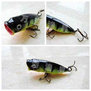 外贸路亚lure小波扒poper硬饵拟仿生塑料假鱼饵35mm河钓黑鱼鳡鱼