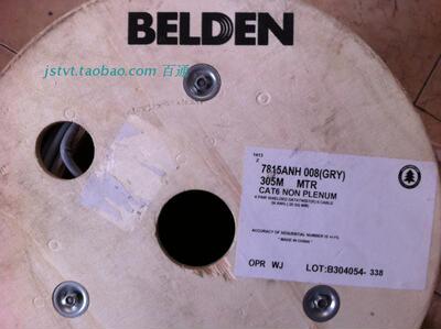 belden百通六类屏蔽网线电缆-铝箔7815A，305米卷UL认证CM护套