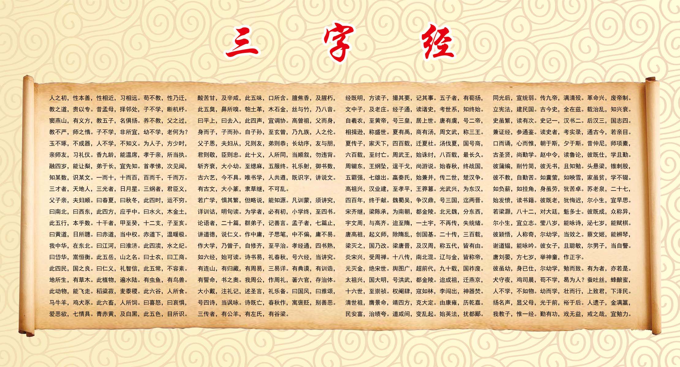 海报印制208海报展板素材(制作)84学校园三字经