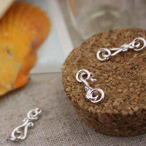 纯银项链搭扣饰品配件