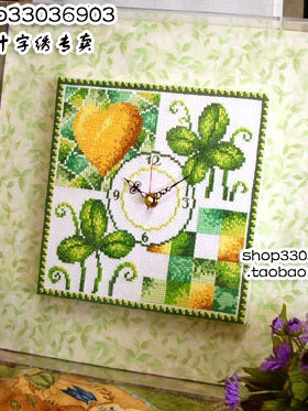 DMC十字绣钟面ZP189绿色春的气息cross stitch