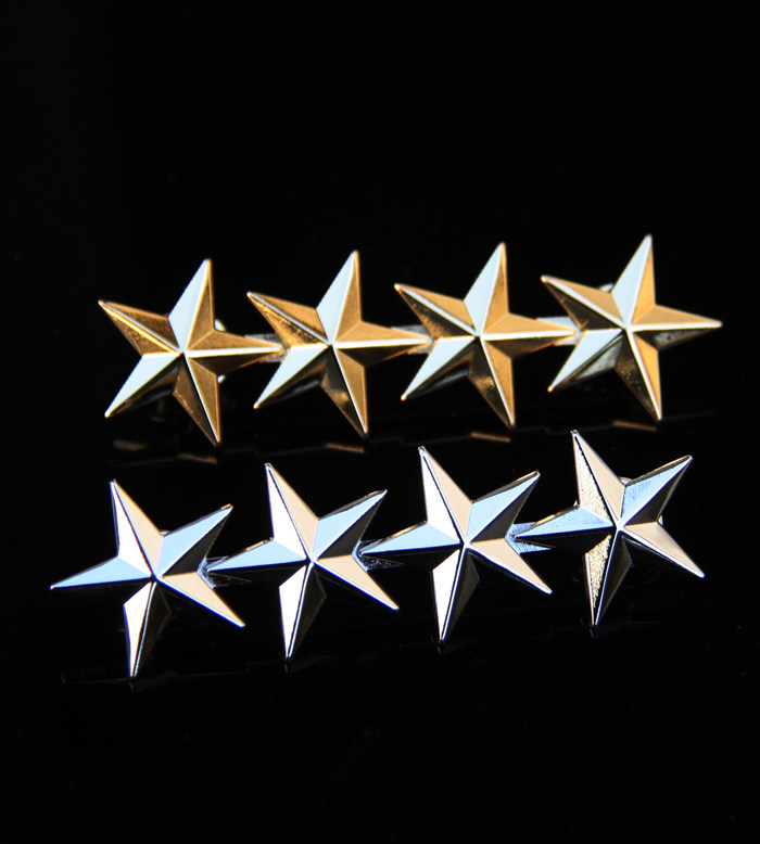 美囯金属徽章 美囯四星上将 美囯肩章星 一体式4星肩章