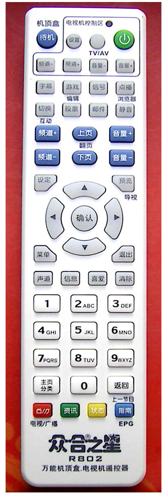 ÖÚºÏÖ®ÐÇR802ÍòÄÜ»ú¶¥ºÐÒ£¿ØÆ÷ È«¹úͨÓà ֱ½ÓÊäÈëÇøºÅ¼´¿É