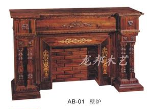 AB01壁炉碳化防腐实木壁炉欧式装饰柜家用壁炉架吧台 炉芯(厂销)