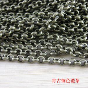 diy手工饰品配件材料 o型十字链条 仿古链条 o型直径3.8mm