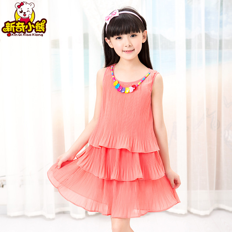 Robe enfant en mousseline de soie - Ref 2042962 Image 3
