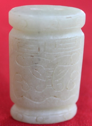 青白玉仿古玉 玉勒子 FGY0088