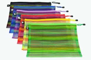 日系韩版网纱收纳包资料拉链袋