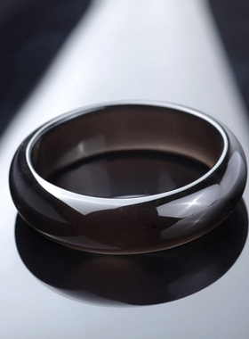 天然冰种黑曜石百搭女士手镯