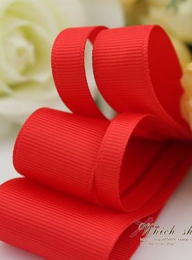 6-38MM纯色235红色罗纹带织带发饰材料diy丝带罗纹带5码价约4.5米