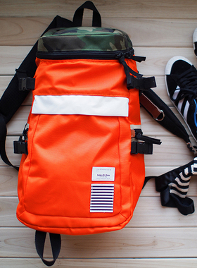 现货！迷彩篝火橙色 祖与占 jules et jim 单车 背包 日系 双肩包