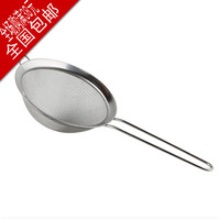 高品質(zhì)不銹鋼寬邊面粉篩 油勺/油格/油撈 漏勺 14CM