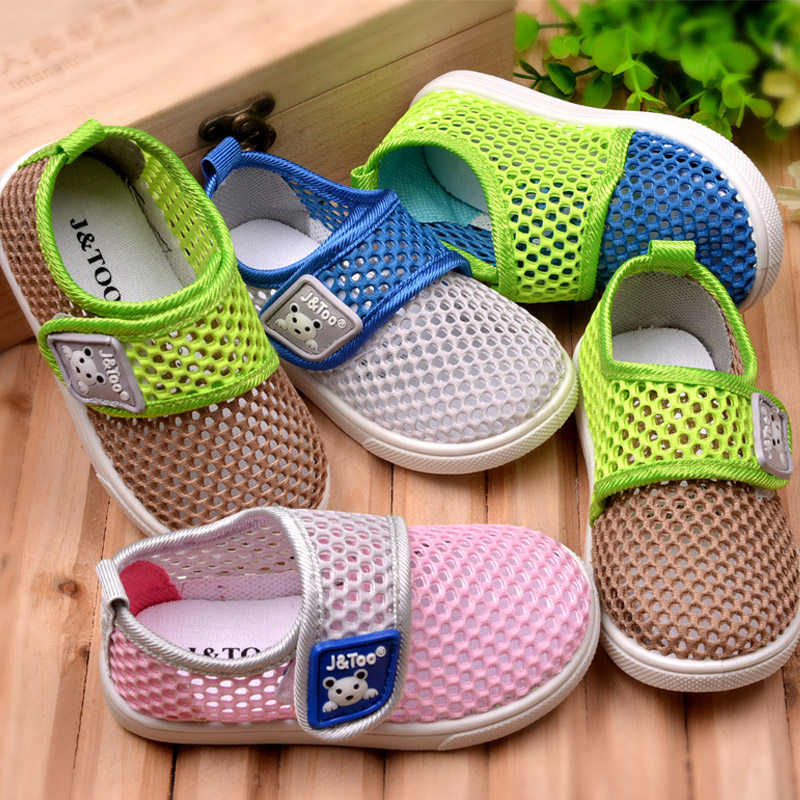 Sandales enfants en coton Baotou creux pour été - semelle plastique - Ref 1053401 Image 3