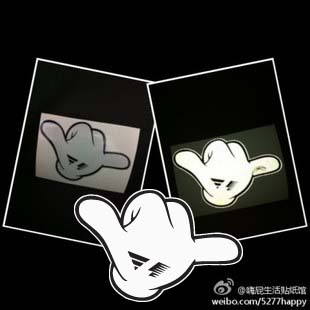 个性车贴贴纸汽车装饰汽车外饰品改装标志手势666改装贴反光车身