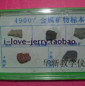 金属矿物标本 49007 小学科普生物标本 （铜 、铁、铝、钨、锡）