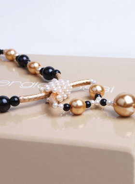 原创时尚个性风衬衣珍珠挂链包邮