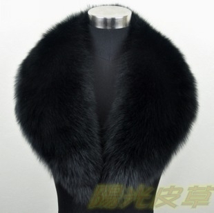 爆款直销真毛领子男女通用型狐狸毛领子貉子毛领子青果领大衣毛领