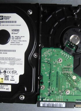 WD/西部数据wd800BD/bb台式机硬盘80GB串口实物图