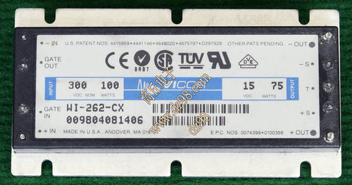 VICOR WI-262-CX隔离电源模块 支持220V整流滤波后300V转15V 75W