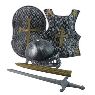 万圣节儿童礼物表演服装铁甲勇士铠甲勇士套装战士服装盔甲战衣包