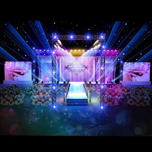 婚庆设计婚礼设计庆典舞台舞美3D效果图设计喷绘迎宾签到设计