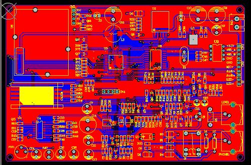 sim900s模块pcb SIM900S设计STM8S207 LM2576 RS485 SIM卡 HT9270