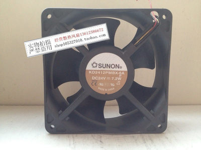 现货SUNON 12CM 12038 24V 7.2W变频器专用风扇KD2412PMBX-6A