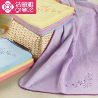 Jie Li Ya Tre Pulp Fiber Beauty Cleansing Square 3 Pack Baby Baby Face Khăn - Khăn tắm / áo choàng tắm khăn tắm muji