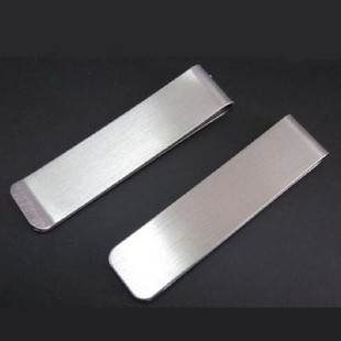精品 不锈钢钱夹钞票夹 男女士创意金属钱夹书卡夹票据夹 细长款