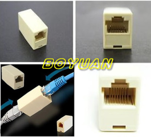 RJ45网线连接器 网线头连接 网络直通头 网络双通头 延长网线