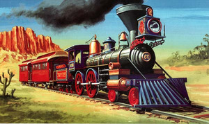 蒸汽火车Central Pacific纸模型