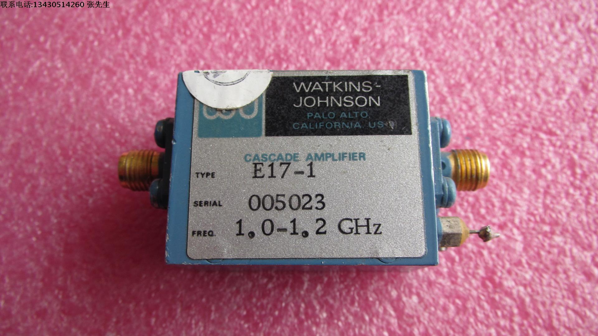 WJ进口 0.1-1.2GHz 增益12dB +15V RF射频微波低噪声放大器