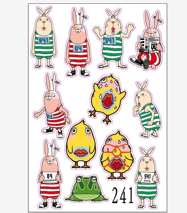 越狱兔 卡通贴纸 人妖小鸡 改装车贴纸 旅行箱贴纸 个性车贴 241