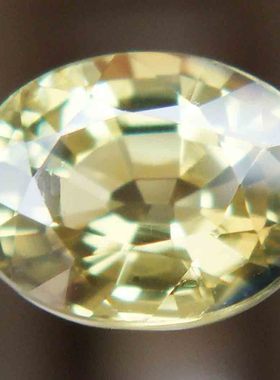 透明度好净度好火彩闪亮 天然黄色蓝宝石裸石OV6*8mm 包邮