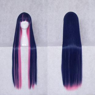 吊带袜天使 史朵金Stocking 1米 蓝粉混长 直发 cosplay 假发