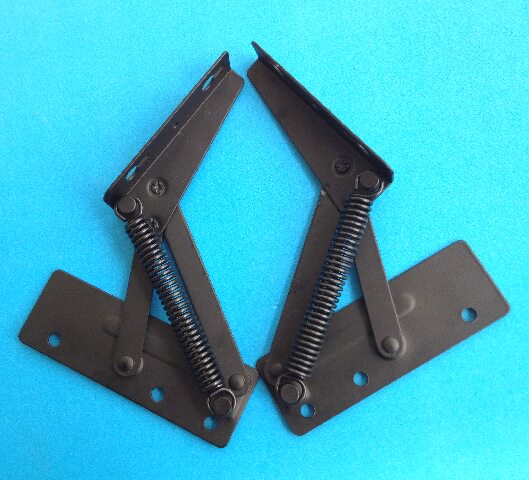 小床箱铰橱柜支撑铰橱柜五金配件门上翻木工五金配件铰链加厚黑铰