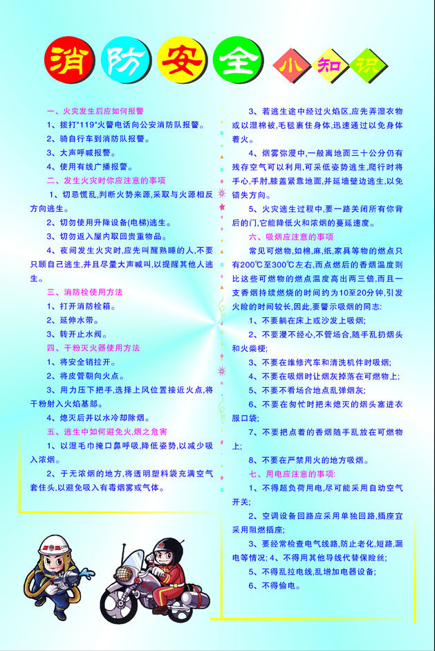 698海报印制展板贴纸挂图画写真喷绘200消防安全小知识
