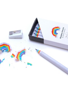 渣洗！Duncan Shotton Rainbow Pencils彩色创意个性彩虹铅笔套装